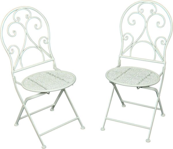 Garden Pleasure Gartenstühle LASCAR weiß, 2 St.