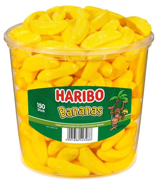 HARIBO Bananas Fruchtgummi 150 St./1050,0 g, 150 St.