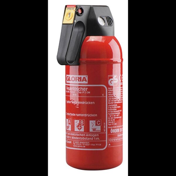 GLORIA P2GM Feuerlöscher Pulver 2,0 kg