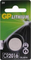 GP Knopfzelle CR2016 Lithium 3,0 V, 1 St.