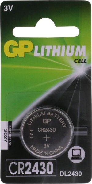 GP Knopfzelle CR2430 Lithium 3,0 V, 1 St.