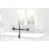 hama Monitor-Halterung FULLMOTION 00118491 schwarz für 2 Monitore, Tischklemme