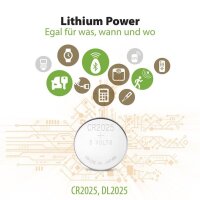 GP Knopfzelle CR2025 Lithium 3,0 V, 1 St.