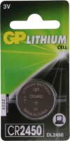 GP Knopfzelle CR2450 Lithium 3,0 V, 1 St.