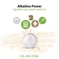 GP Knopfzelle V 13 GA/LR44 Alkali-Mangan 1,5 V, 1 St.