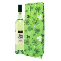 Idena Geschenktüte für Flaschen Glücksklee...