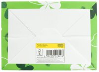 Idena Geschenktüte für Flaschen Glücksklee grün 12,5 x 35,5 cm, 1 St.
