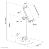 Neomounts Tablet-Halterung DS15-540WH1 weiß für 1 Tablet, Tischständer