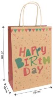 Idena Geschenktüte Geburstag Motiv 18,0 x 27,0 cm, 1 St.