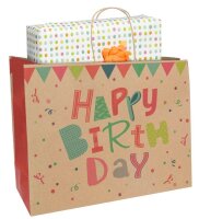 Idena Geschenktüte Geburstag Motiv 12,0 x 26,0 cm, 1...