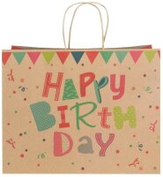 Idena Geschenktüte Geburstag Motiv 12,0 x 26,0 cm, 1 St.