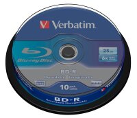 verbatim Blu-ray BD-R 25 GB, 10 St.