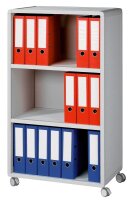 PAPERFLOW Mobil Bürowagen grau 4 Ebenen 65,1 x 33,0 x 124,6 cm