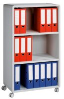 PAPERFLOW Mobil Bürowagen grau 4 Ebenen 65,1 x 33,0 x 124,6 cm