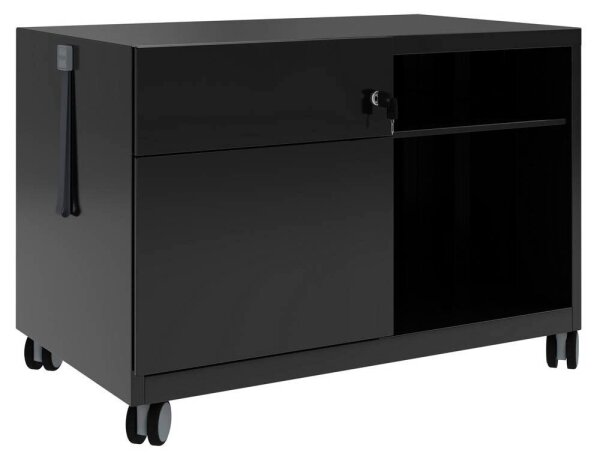 BISLEY Note™ Caddy Rollcontainer schwarz 2 Auszüge 80,0 x 49,0 x 56,3 cm