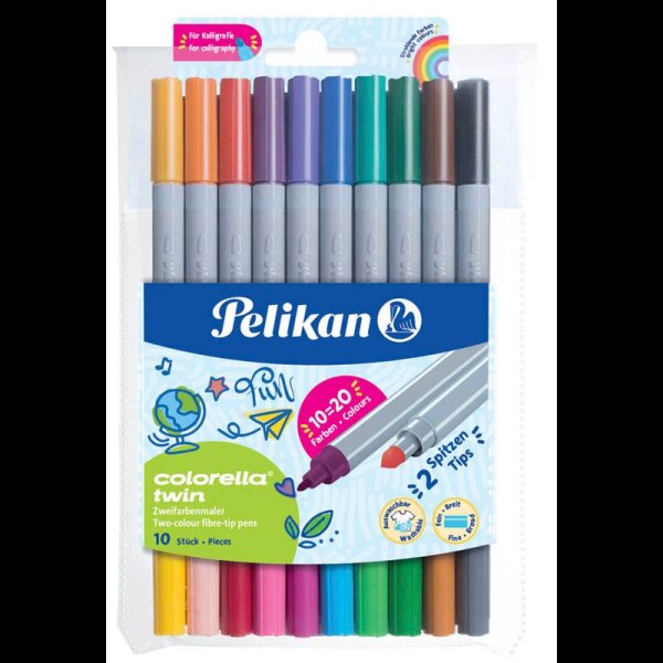 Pelikan Colorella Twin Filzstifte farbsortiert, 10 St.
