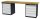 Simplaflex® Systemeinrichter Werkbank C-Line anthrazit, RAL 7016, lichtgrau, RAL 7035 12 Schubladen 250,0 x 60,0 x 86,0 cm