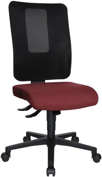 Topstar Bürostuhl Open X (N), OX1000 G270 Stoff rot, Gestell schwarz