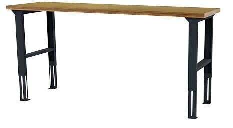 Simplaflex® Systemeinrichter Werkbank anthrazit, RAL 7016 200,0 x 60,0 x 76,0 - 106,0 cm