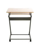 HAKU Möbel PC-Tisch mit Rollen eiche hell 60,0 x 49,0 x 75,0 cm