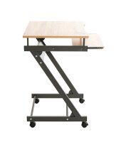 HAKU Möbel PC-Tisch mit Rollen eiche hell 60,0 x 49,0 x 75,0 cm