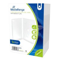 MediaRange 1er CD-/DVD-Hüllen transparent, 5 St.