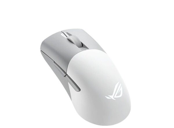 ASUS ROG Keris Wireless AimPoint Gaming-Maus kabellos weiß, silber