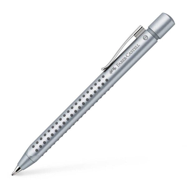 FABER-CASTELL Kugelschreiber GRIP 2011 silber, Schreibfarbe: blau, 1 St.