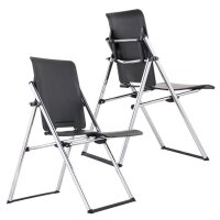 rocada Klappstühle RD-992 schwarz Kunststoff, 2 St.