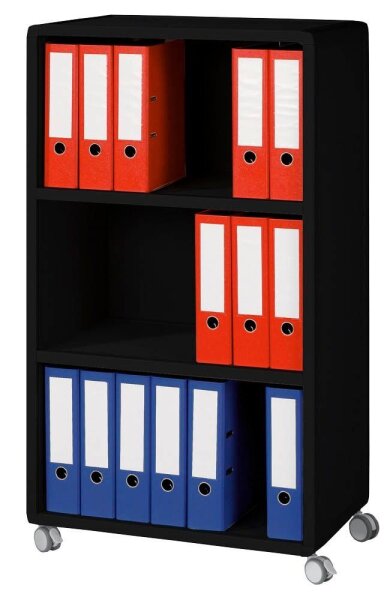 PAPERFLOW Mobil Bürowagen anthrazit 4 Ebenen 65,1 x 33,0 x 124,6 cm