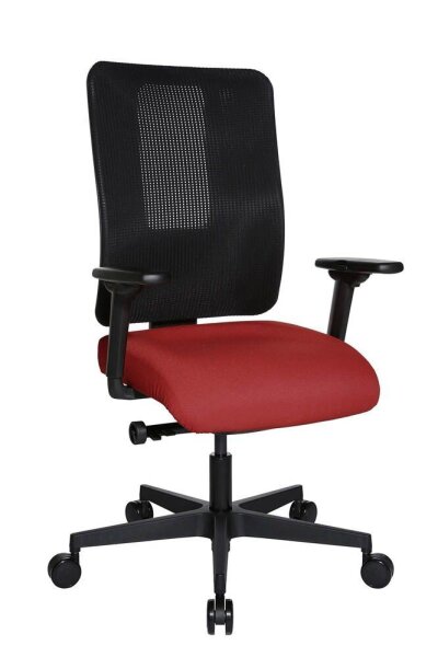 Topstar Bürostuhl Sitness Open X (N) Deluxe, OX300TW2 T210 Stoff rot, Gestell schwarz