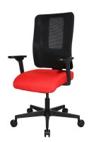 Topstar Bürostuhl Sitness Open X (N) Deluxe, OX300TW2 T310 Stoff rot, Gestell schwarz