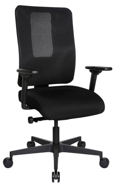 Topstar Bürostuhl Sitness Open X (N) Deluxe mit Schiebesitz, OX30WTW2 T200 Stoff schwarz, Gestell schwarz