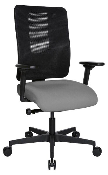 Topstar Bürostuhl Sitness Open X (N) Deluxe mit Schiebesitz, OX30WTW2 T230 Stoff grau, Gestell schwarz