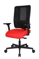 Topstar Bürostuhl Sitness Open X (N) Deluxe mit Schiebesitz, OX30WTW2 T310 Stoff rot, Gestell schwarz