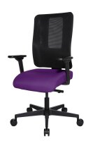 Topstar Bürostuhl Sitness Open X (N) Deluxe mit Schiebesitz, OX30WTW2 T330 Stoff lila, Gestell schwarz