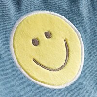 BRUNNEN Mädchen Kinder Malschürze Happy Hippie blau Einheitsgröße 1 St.