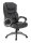 XXL Chefsessel, BT-9142L Kunstleder schwarz, Gestell silber