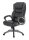 XXL Chefsessel, BT-9142L Kunstleder schwarz, Gestell silber