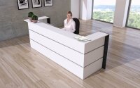 Kerkmann Empfangstheke BARI U-Form, weiß, anthrazit 300,0 x 95,0 x 108,0 cm