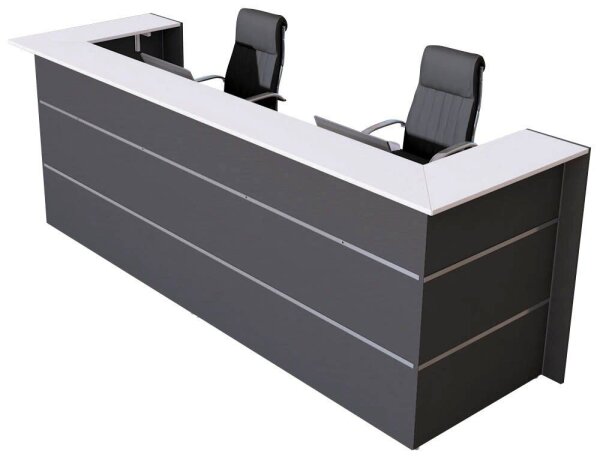 Kerkmann Empfangstheke BARI U-Form, anthrazit, weiß 300,0 x 95,0 x 108,0 cm