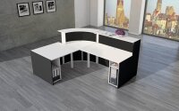 Kerkmann Empfangstheke BARI L-Form, anthrazit, weiß 235,0 x 200,0 x 112,0 cm