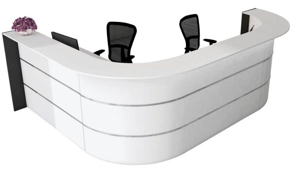 Kerkmann Empfangstheke BARI L-Form, weiß, anthrazit 335,0 x 235,0 x 112,0 cm