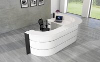 Kerkmann Empfangstheke BARI L-Form, weiß, anthrazit 335,0 x 235,0 x 112,0 cm