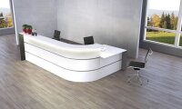 Kerkmann Empfangstheke BARI L-Form, weiß, anthrazit 370,0 x 200,0 x 112,0 cm