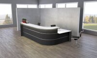 Kerkmann Empfangstheke BARI L-Form, anthrazit, weiß 370,0 x 200,0 x 112,0 cm