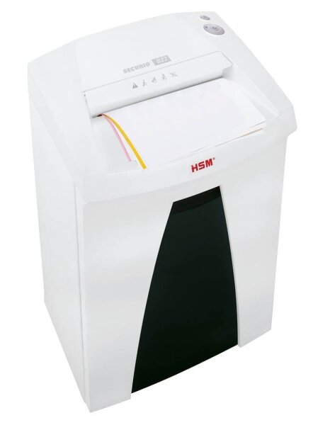 HSM SECURIO B22 Aktenvernichter mit Streifenschnitt P-2, 3,9 mm, bis 15 Blatt, weiß