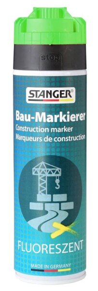 STANGER Bau-Markierer Markierungsspray neongrün 500,0 ml, 1 St.
