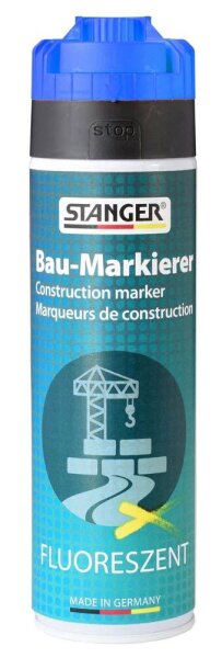STANGER Bau-Markierer Markierungsspray neonblau 500,0 ml, 1 St.