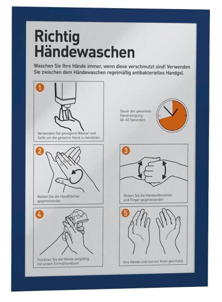 DURABLE Magnetrahmen selbstklebend DURAFRAME® blau A4, 2 St.